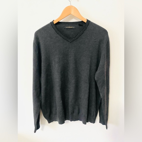 Grey V-Neck Sweater - Picture 1 of 4